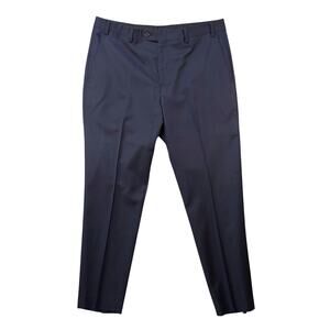 Lauren Ralph Lauren Pants Mens 34x30 Navy Wool Blend Flat Front Black Label